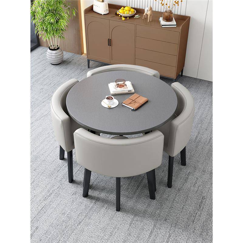 简约洽谈桌椅组合商用店铺接待桌椅会客谈判小圆桌办公室休闲桌子