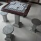公园盘桌65户外室外桌牌棋7轨道场象棋广棋桌老年人围益智休闲棋