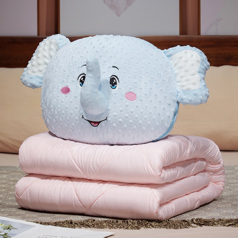 抱枕被子两用办公室午睡枕头被加厚空F调毯子二合一车载靠枕可折