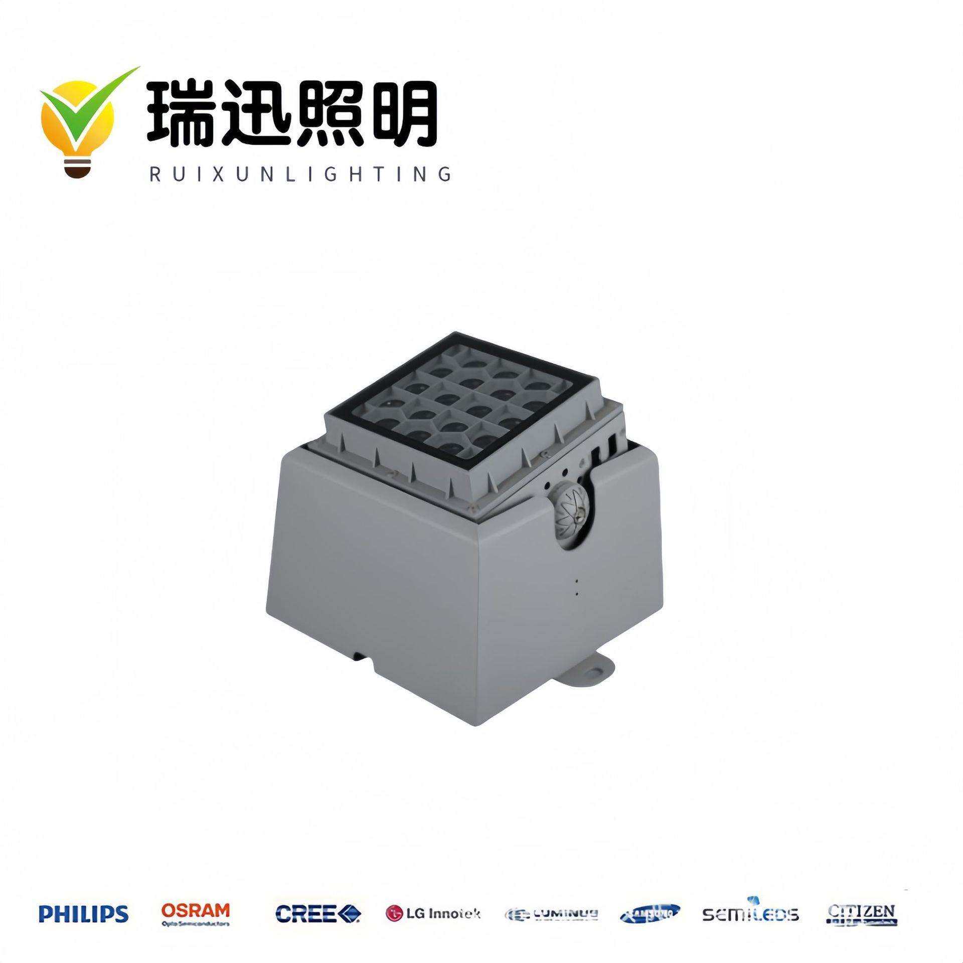 厂家直销36W72W128W户外防水LED明装投光灯 大功率七彩投射树灯