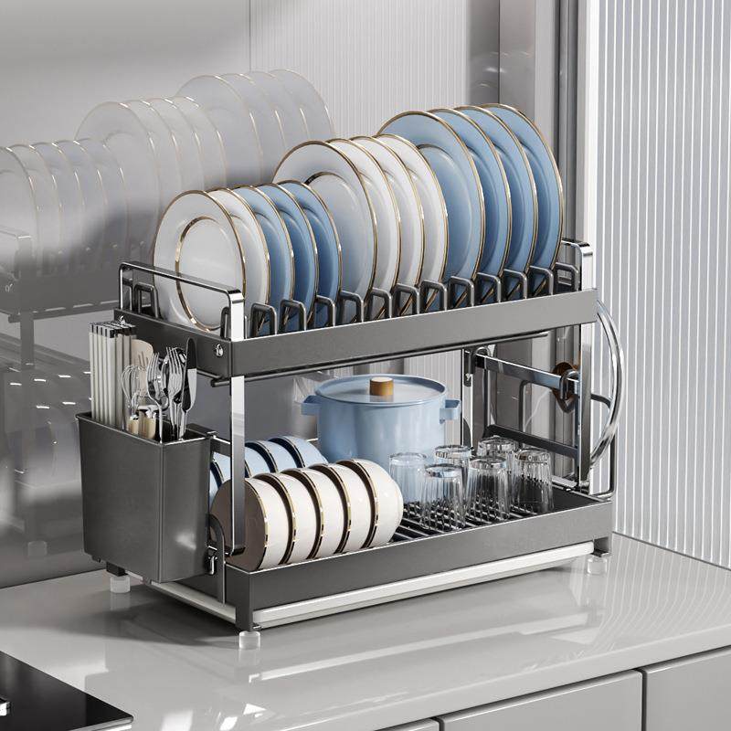 跨境厨房置物架水碗架碗筷碟架篮家用台面碗碟沥水架收纳架沥水盘