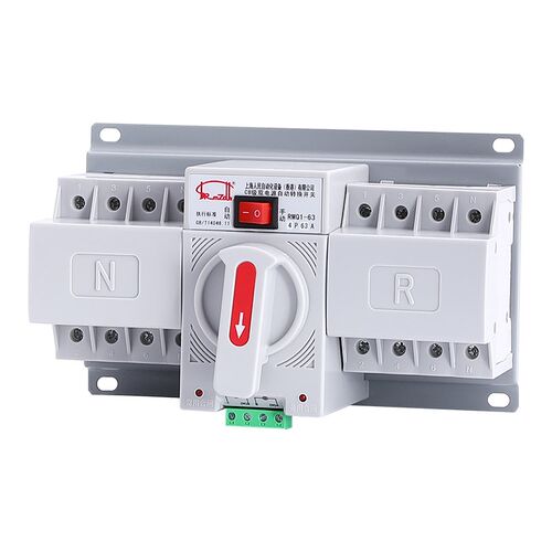 迷你型双路电源自动转换开关控制器220v备用电源手动切换电闸63A