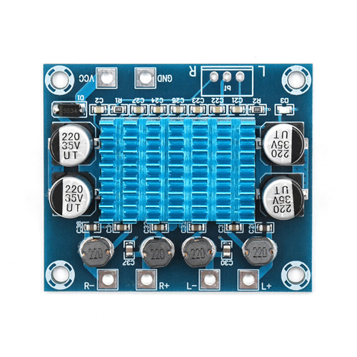 XH-A232高清数字音频功放板mp3放大模块12V24V扩音板双声道30W