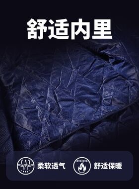 新式火焰蓝消防冬季大衣蓝色棉袄作训防寒保暖消防备勤棉服中长款