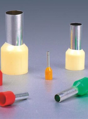 紫铜 管形预绝缘接线端子 冷压接线端头 E型管全套 VE4012 1000只