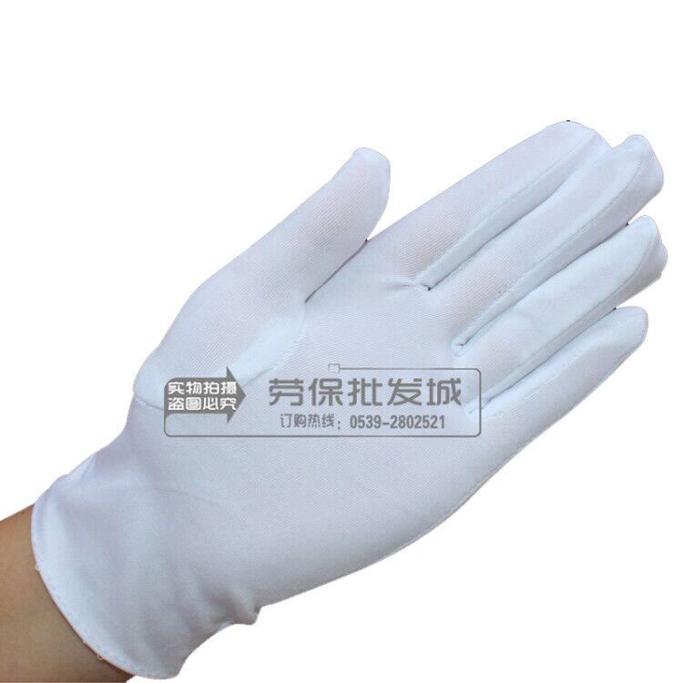 雪尔 针白色涤纶手套.腈纶.工作.作业.礼仪尼龙劳防劳保手套
