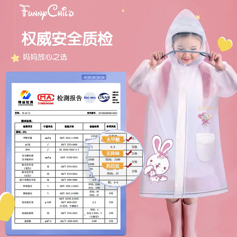 儿童雨衣男童小学生上学专用全身防暴雨透明带书包位2025新款小孩