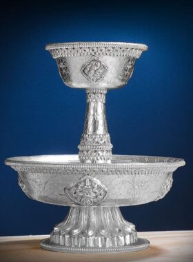 八吉祥 藏茶西藏尼泊尔护用品白杯摆件密宗修供供水杯铜水酒 法式