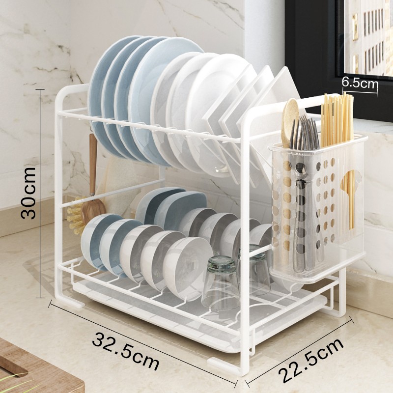 304不锈钢碗架沥水架家用厨房置物架台面碗盘R碟筷子滤水小型收纳