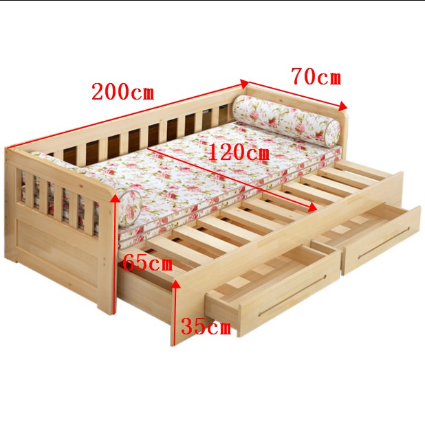 实木沙发a床客厅可折叠多功能坐卧两用单人1.2m小户型1.5双人1.8
