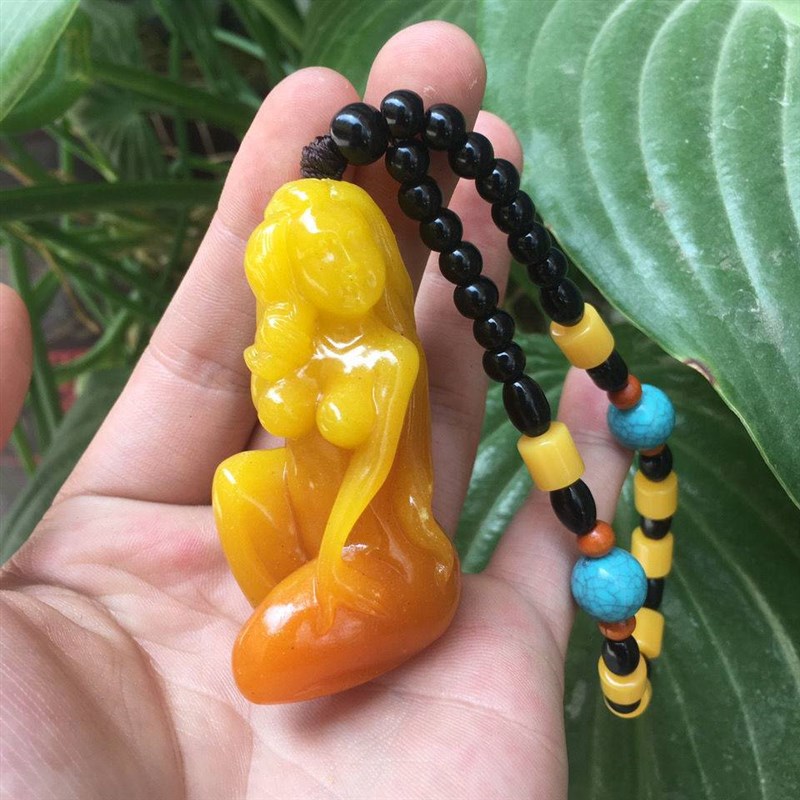 原石玉石黄龙玉仕女出浴s男士手把件玉见贵人女神款礼物手把件手