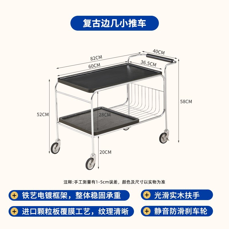 实木沙发边几h可移动床边小推车客厅侧边柜角几阳台置物架小桌子