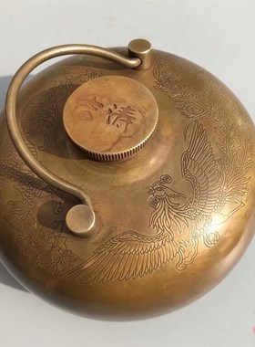 复古老黄铜暖手炉热水炉怀抱炉手暖炉保I暖炉居家装饰工艺实用密