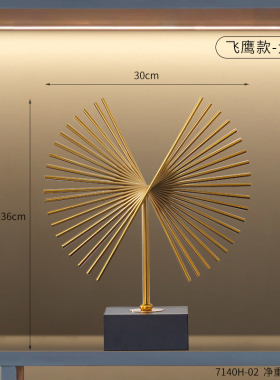 现代轻奢高档客厅摆件高端大气上档次家居玄关酒S柜电视柜软装饰