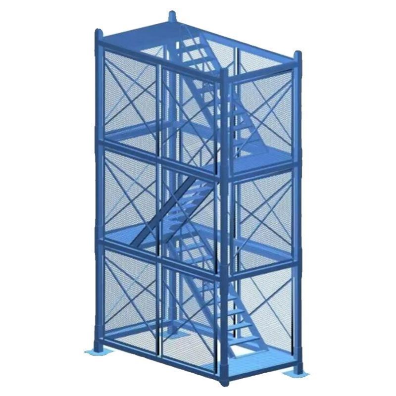 盖梁施工平台桥梁j墩柱高空作业平台人行通道建筑安全梯笼箱体梯