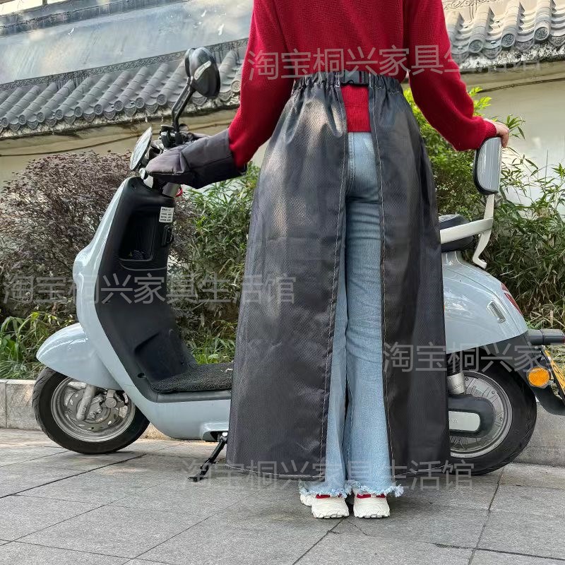 电动车挡风挡雨裙腿n部雨披防水保暖防走光神器户外防污通用防尘