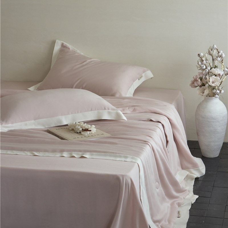 MESER觅森超细旦天丝莱赛尔空调被F四件套柔软裸睡夏凉被夏天被子