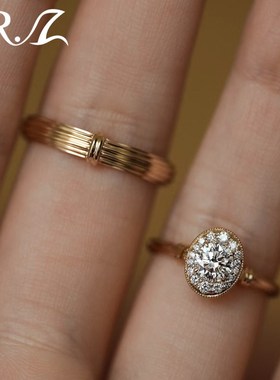 Z先生925e银30分圆形培育钻石情侣对戒求婚订婚节日礼物戒指