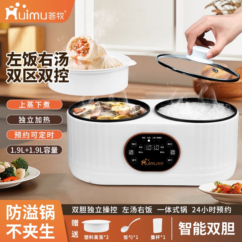 德国新款双胆电饭煲家用多功能双控蒸煮汤锅L4L一体式2-3低糖煲汤