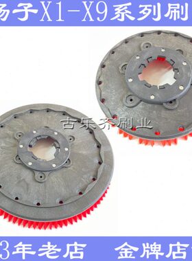 XX7钢丝X9扬子//盘洗地机地刷配件针25/X/X盘XX8毛刷圆胶条6刷//4