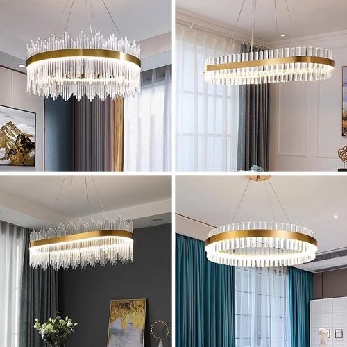 轻奢水晶客厅吊灯新款现代u简约大气客厅主灯卧室餐厅套餐组合吊