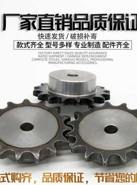 12a链轮6分工业链条传动齿轮单排双排不锈钢链条轮定做配件传动轮