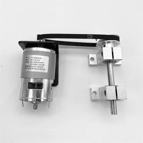 775电机12V24V正反转轴承座同步轮皮减速箱变速箱大扭矩旋转工具
