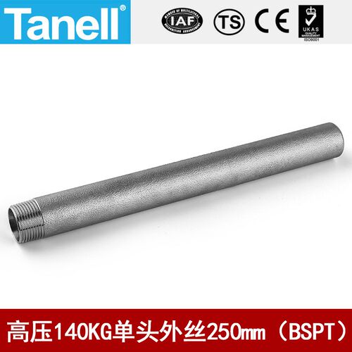 单头管外丝BSPT250长140KG高压管件Sch80焊接304316天佑管业11683