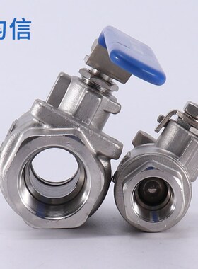 不锈钢2000WOG内丝球阀 Q11F-40P/64P 二片式加厚中压球阀4分1寸
