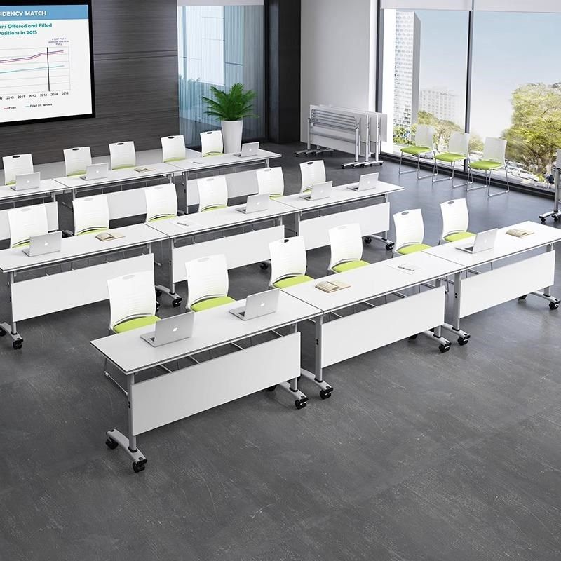 折叠培训桌椅组合会议室多功能拼A接长条桌办公桌可移动折叠会议