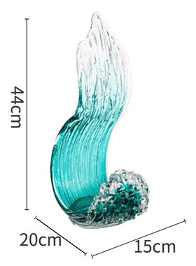 弗朗德轻奢现代琉璃工艺品u风生水起招财电视柜酒柜摆件乔迁礼物
