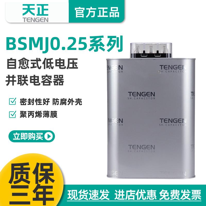 TENGEN天正BSMJ0.25自愈式低压并联电力电容器450v三相 无功补偿