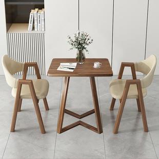 民宿喝茶阳台茶桌椅组合办公室会客桌一桌小方桌接待区两椅小户型