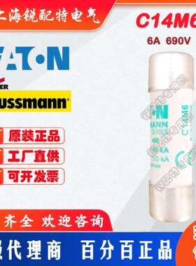 C14M6陶瓷管保险丝 690V6A 14X51 巴斯曼BUSSMANN熔断器