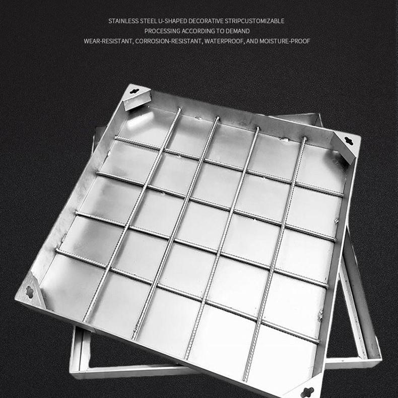 厂家供应304不锈钢井盖隐形装饰盖方形污水井盖井阴窨井盖沙防滑