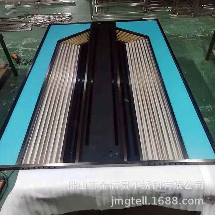 不锈钢屏风客厅装饰玄关简易花格简约现代铁艺隔断镂空新中式
