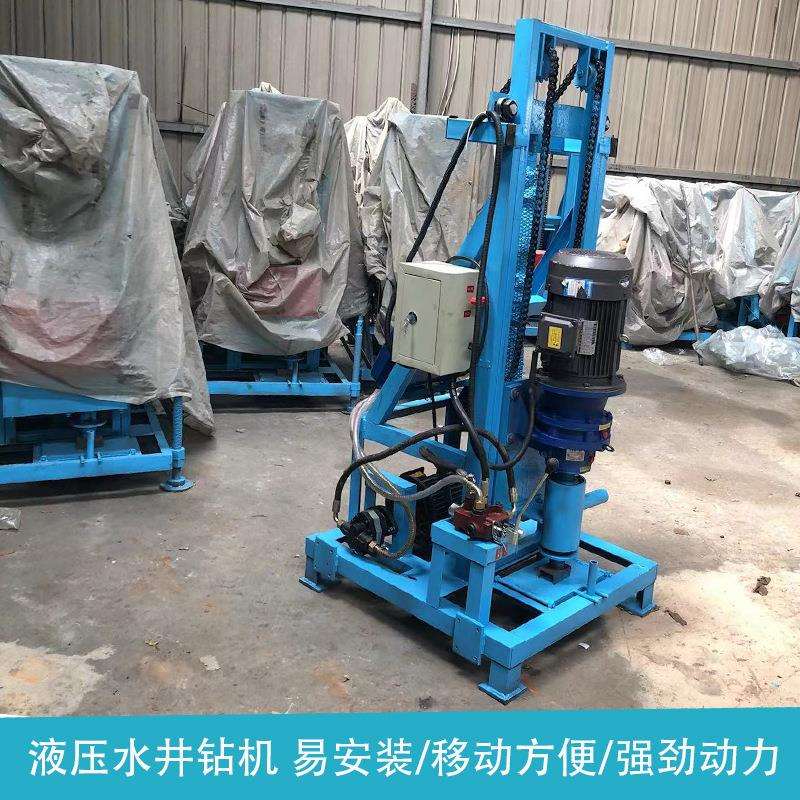 小型勘探岩层钻井机便携式深井打井机升降牵引电动打井机家用设备