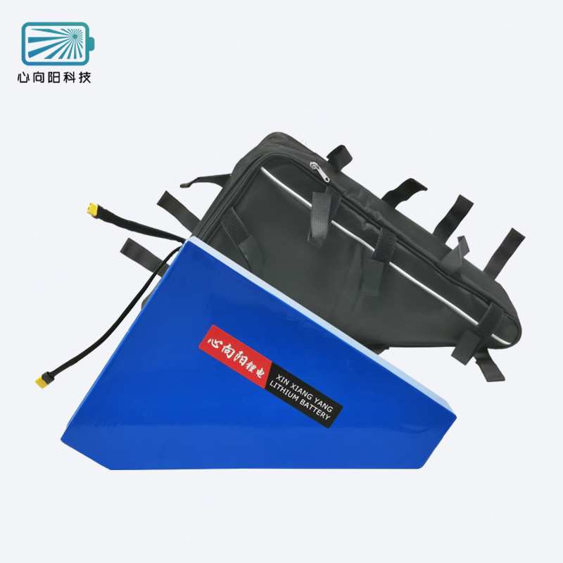36V12AH山地车改装电动车电瓶48V电动自行车三角形挂包锂电池