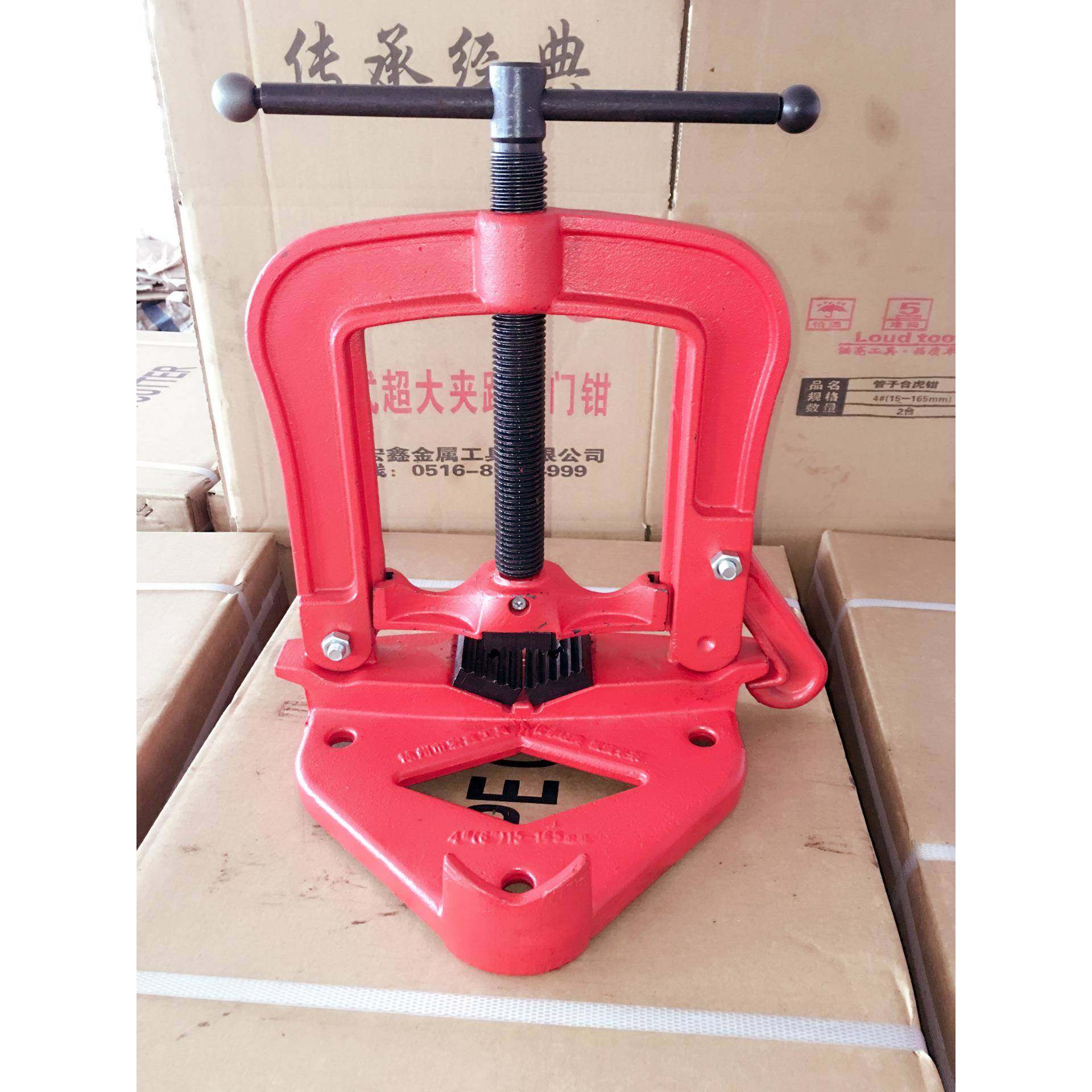 4#15-165mm管子台虎钳 龙门架中西式管子台虎钳夹持6寸直径