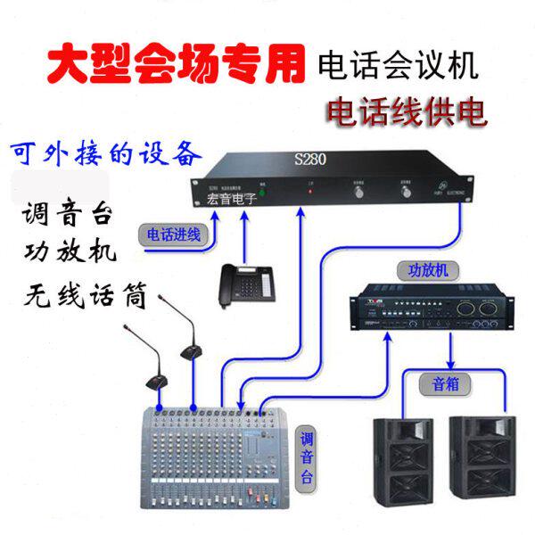 会议机会议转接对讲会议双向电话调音台系统电话耦合器S280语音