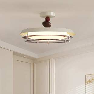 中古侘寂风卧室吸顶灯现代简约高级感温馨中古创意卧室书房间灯具