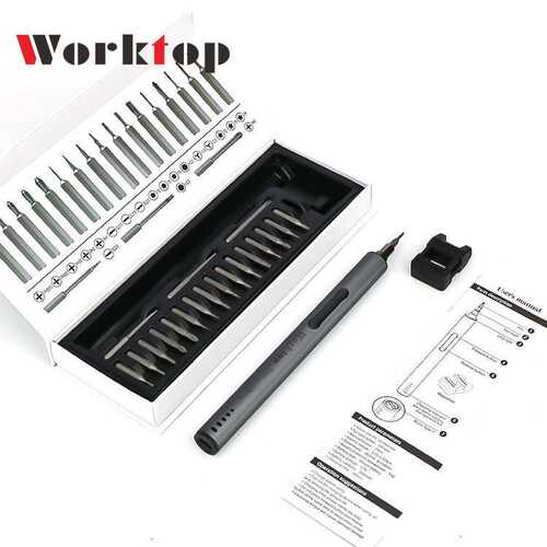 巴酷Worktop电动螺丝刀套装Y型0.6起子批头手机眼镜工具USB充电
