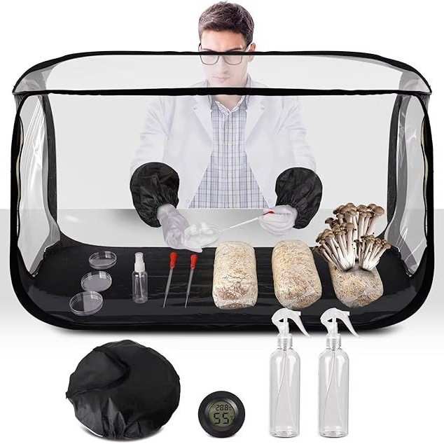 大型静置空气箱蘑菇种植帐篷 - 38x20x25英寸大型清洁空气工作站