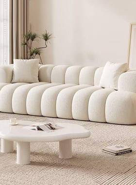 法式奶油风北欧极简布艺沙发客厅小户型出租屋简约网红款家用沙发