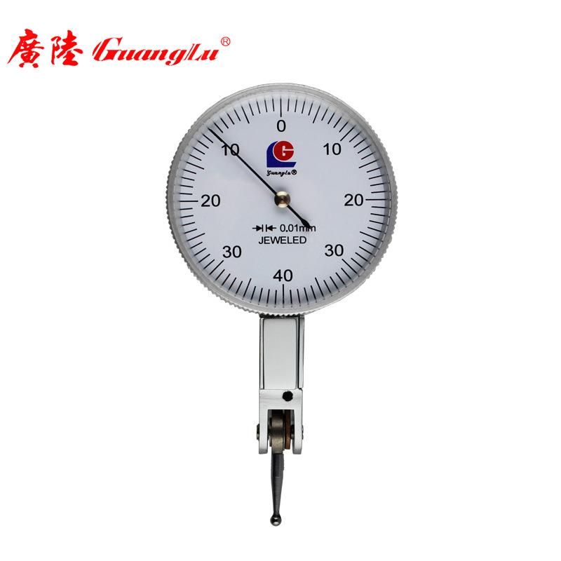 广陆杠杆百分表0-0.8mm校表0.01mm杠杆表百分表
