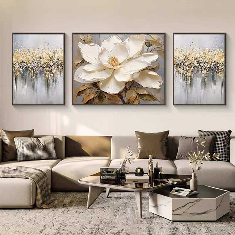 新中式客厅装饰画国风花卉三联壁画现代轻奢高级感沙发背景墙挂画,模玩/动漫/周边/娃圈三坑/桌游,模型制作工具/辅料耗材,淘宝优惠券,粉丝福利购,淘宝优惠卷