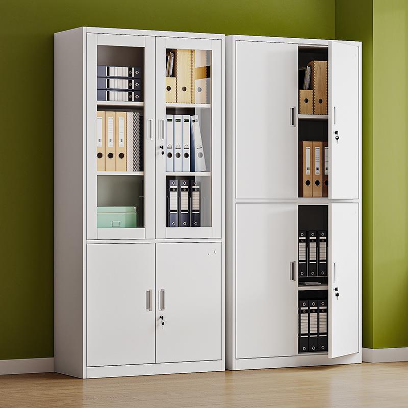 钢制办公室文件柜铁皮柜子资料档案柜凭证柜带锁铁皮柜书柜储物柜