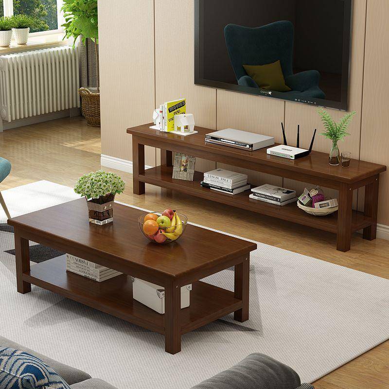 全实家用中式茶台木茶几电视柜组合北欧现代简约小户型客厅长方形
