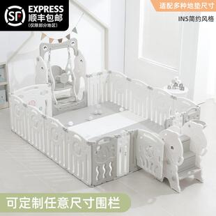 厂家直销儿童游戏围栏家用室内可折叠宝宝客厅地围防护栏婴儿栅栏