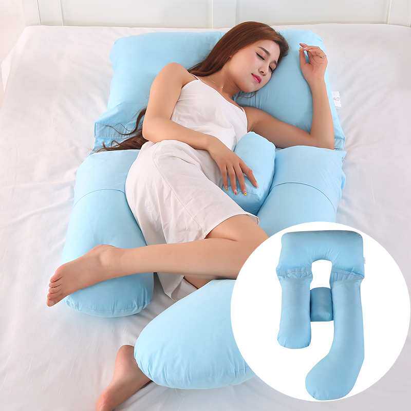 孕妇枕精梳棉侧睡枕可分体靠垫抱枕哺乳枕孕妇用品u形枕头跨境